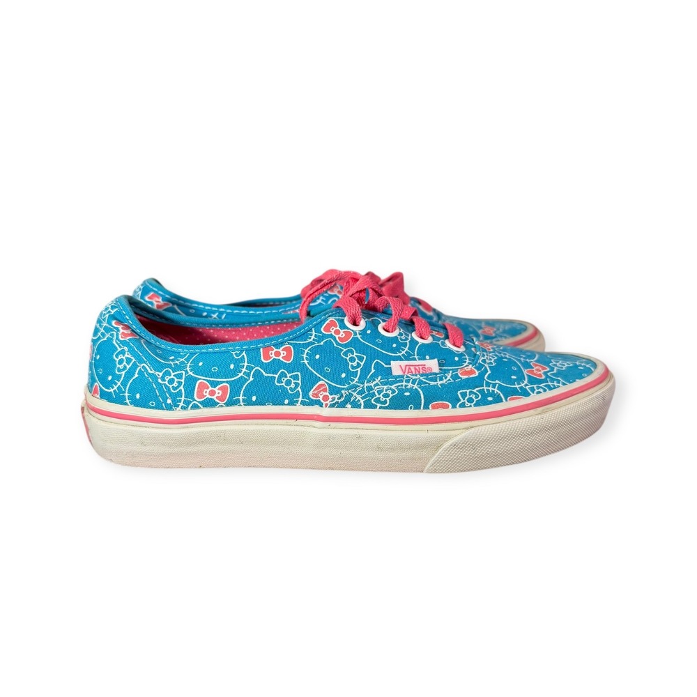 Vans x Hello Kitty Authentic Low Top Sneakers in Blue‎ and Pink Size 7 Women